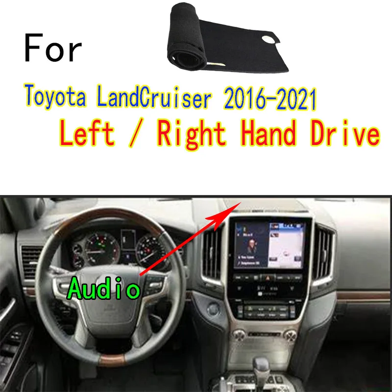 For 2016-2021 Toyota LandCruiser LC200 4000 4600 Car-Styling Dashmat Dashboard Cover Instrument Panel Insulation Protective Pad