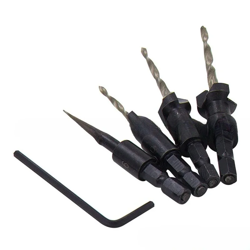 

Cone Bit Countersunk Head Drill, Hexagonal Reamer, Woodworking Hole Opener