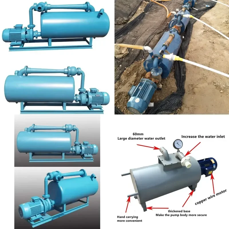 Liquid Ring Rotary Vane Low Vacuum Pump Motor Driven Electric Hydraulic Drive Dewatering Pump for OEM Customization