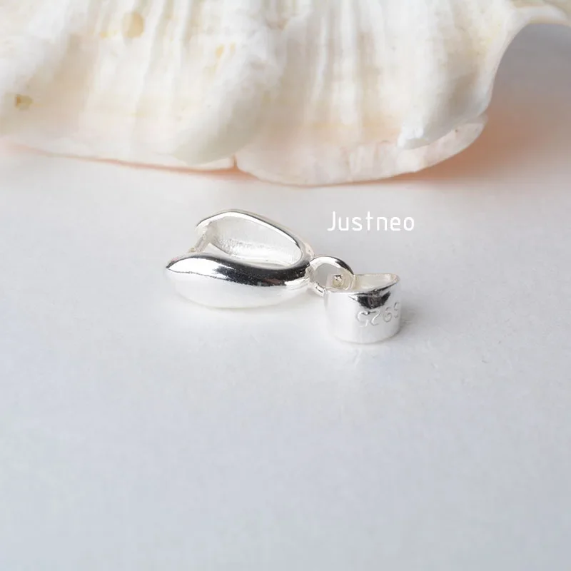 Solidna 925 sterling silver zapięcie do wisiorka w kształcie kulki złącze, haczyki zaciski z ice-pick na naszyjnik i srebrna biżuteria, XL — zdjęcie 3