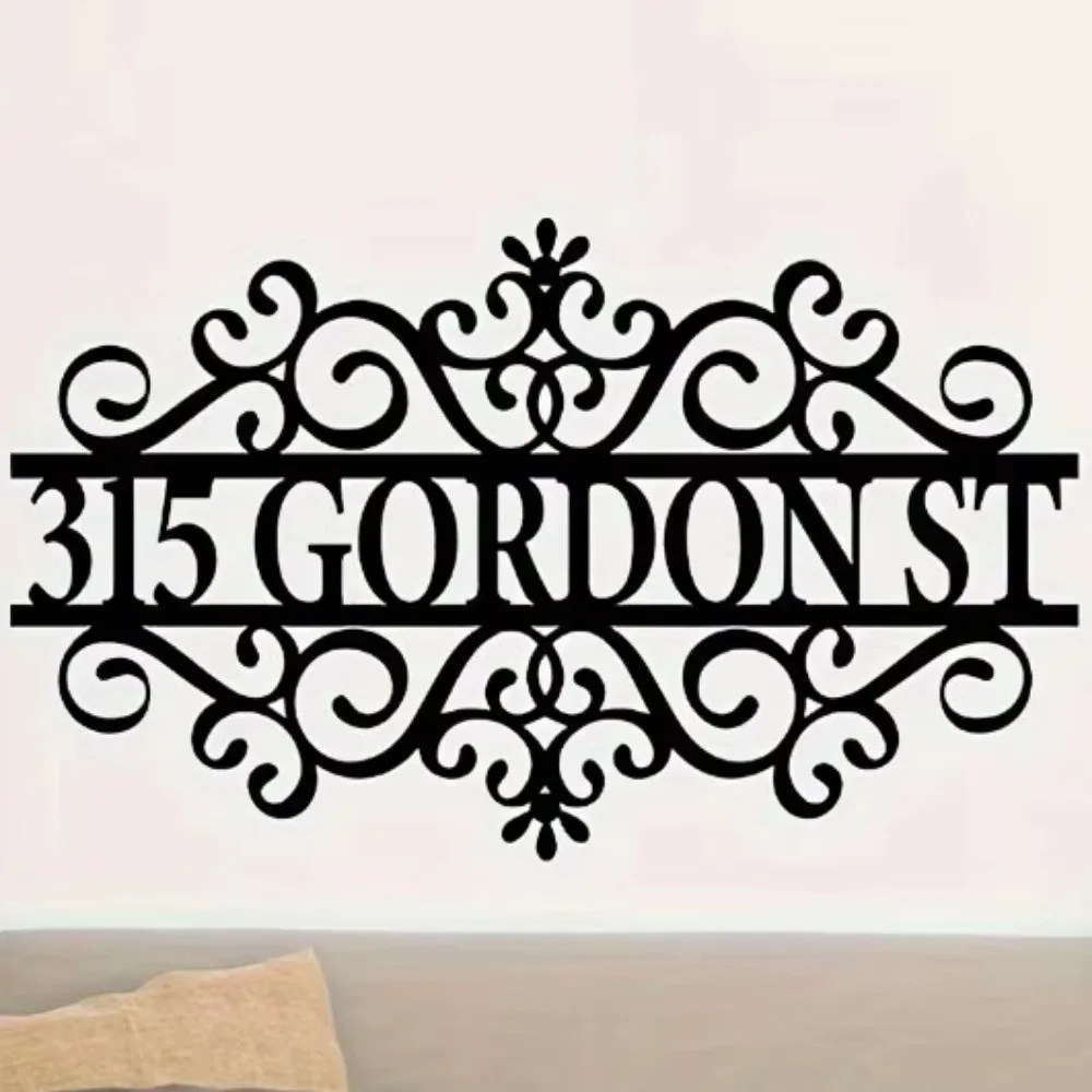 Stand - out Distinct Tailored Metal Sign. Custom Pattern Outline, Great for Garden,Door & Outdoor Party.Ironwork Holiday Present