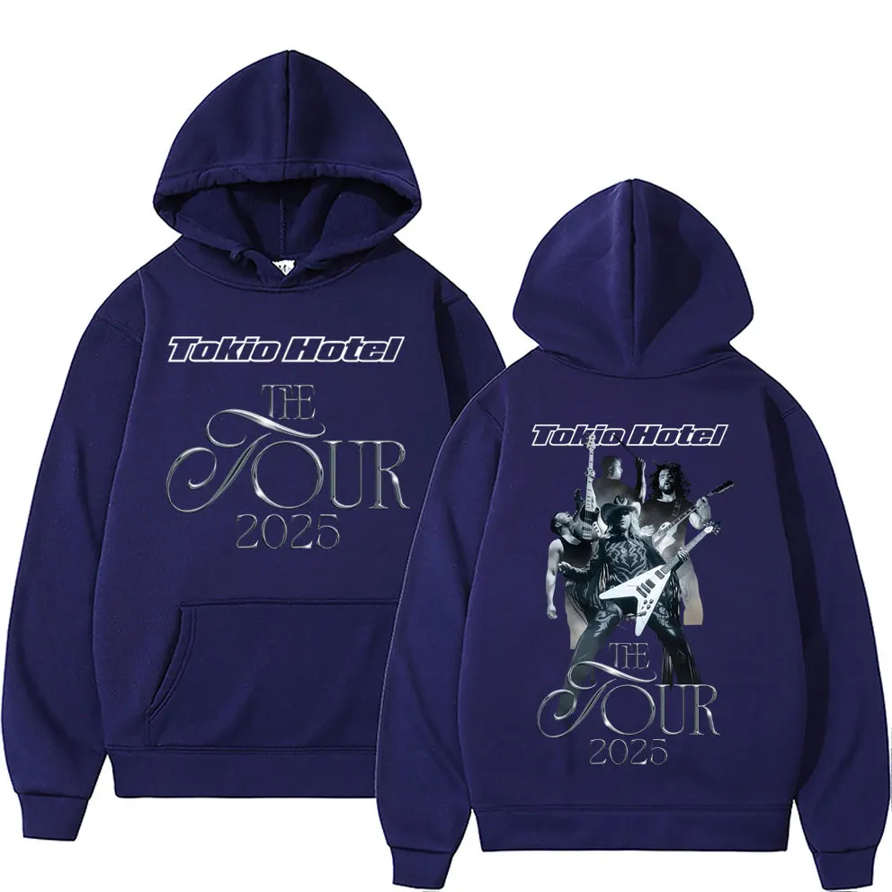 Sudadera con capucha de la banda de Rock alemana para hombre y mujer, suéter de lana informal de gran tamaño, estilo Hip Hop, Punk, gótico, Tokio Hotel The Tour, 2025