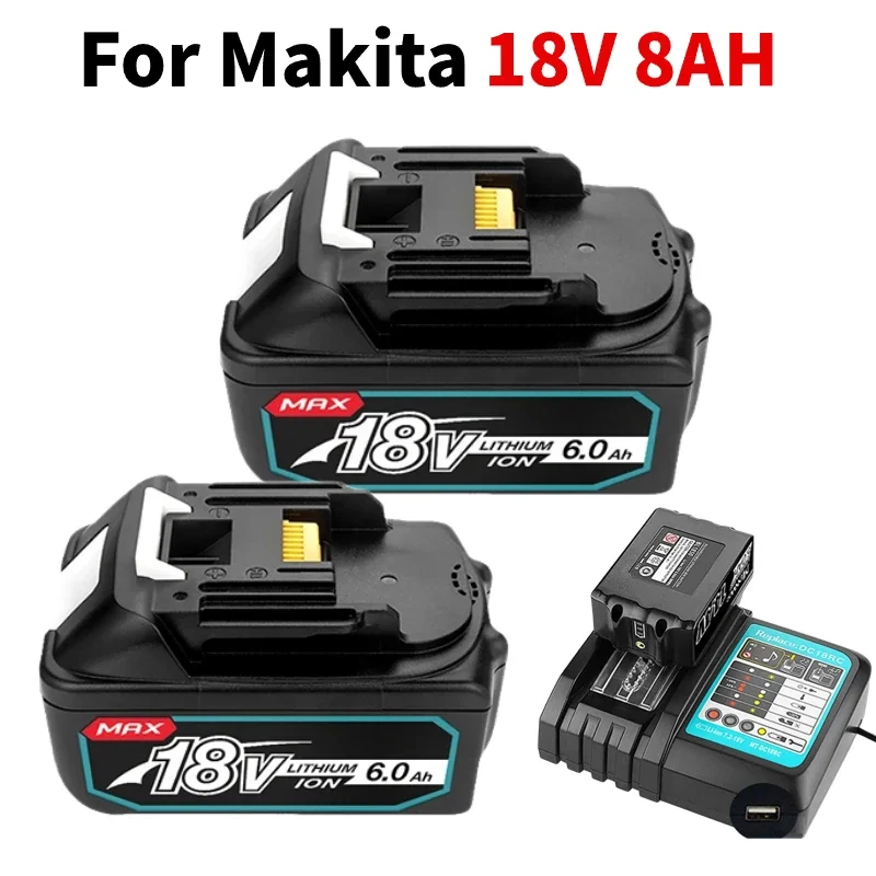 

18V 6.0Ah Rechargeable Li-ion battery With LED Display BMS for Makita Electric Impact Wrench 18V Batteries BL1840 BL1850 BL1860