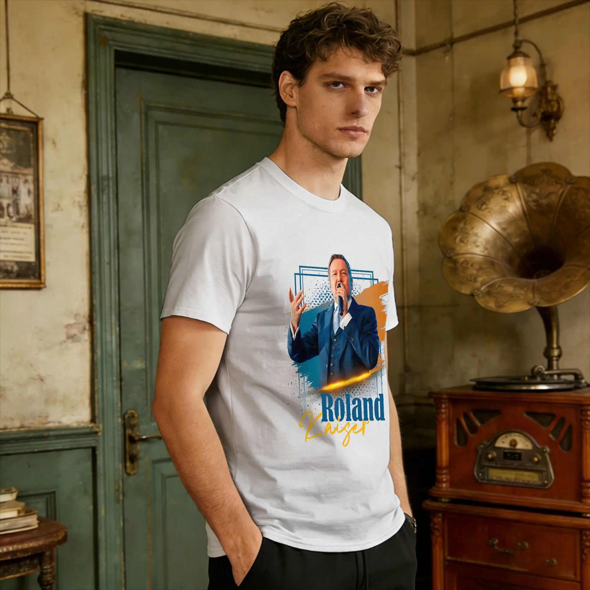 Roland Kaiser T Shirt Summer Eurovisions Cool T Shirts Pure Cotton O Neck Oversize Clothing Short Sleeve Streetwear Tshirt