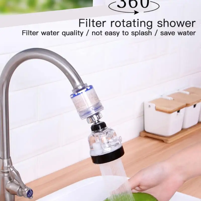 Water Tap Shower Water Purifier Aerators Basin Faucets 360° Rotation Double Layer Filtration Third Gear Supercharging Water Tap