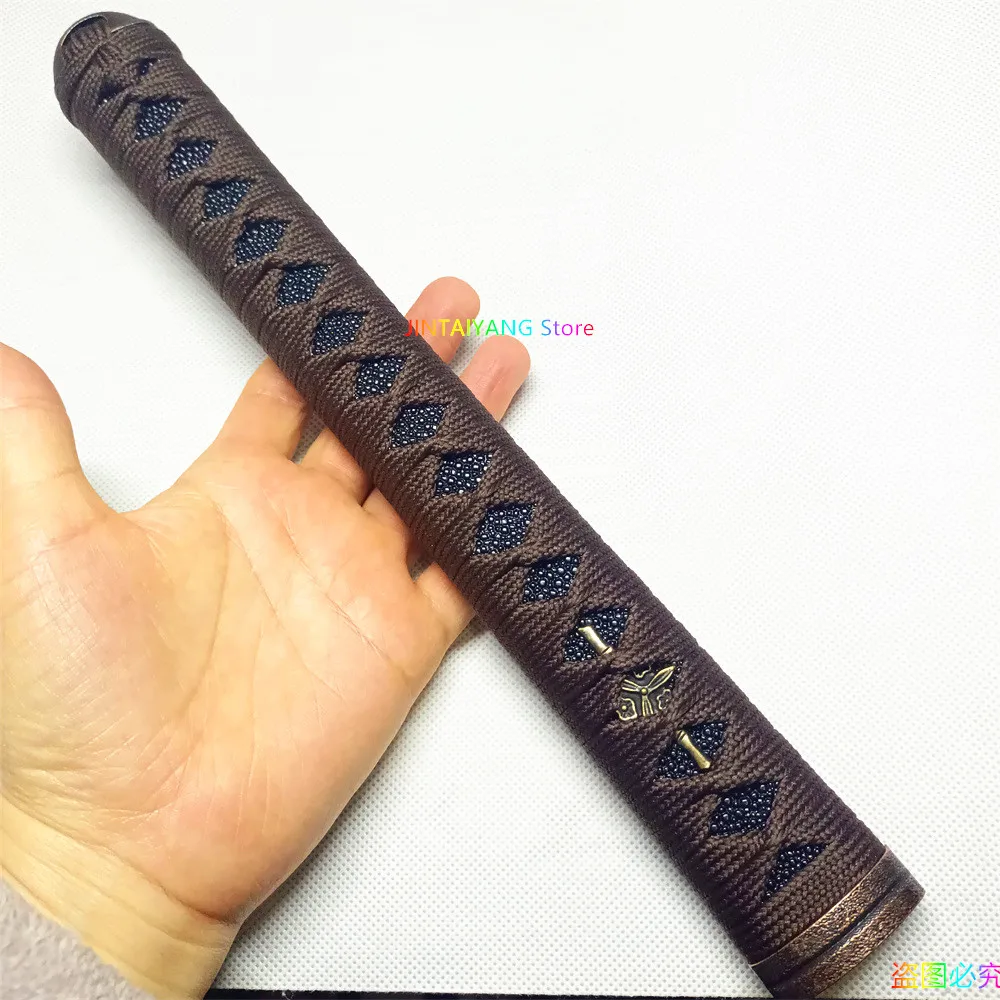 30CM Hourglass Shape Rikko Tsuka Handle Alloy Fuchi Menuki Kashira Fittings For Japanese Sword Samurai Katana Accessories