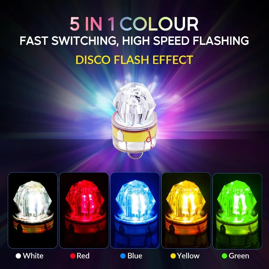 6 قطعة LED الصيد السحر قطرة عميقة أضواء الصيد تحت الماء المتعري أضواء باس Halibut Walleye السحر جاذب #3