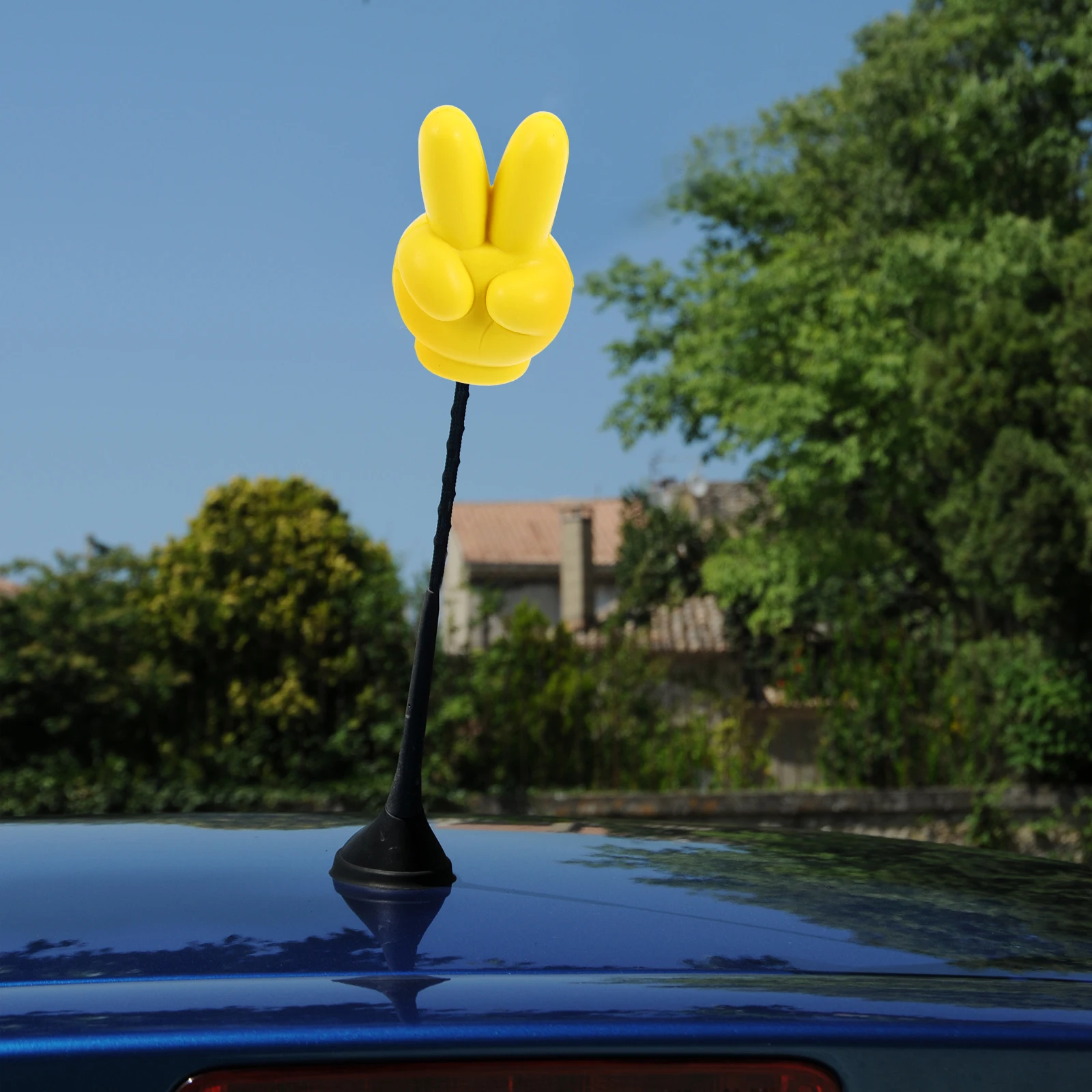 

Car Antenna Yellow Victory Toppers Decor Accessories Exterior Animal Ornaments For Car Universal Fit