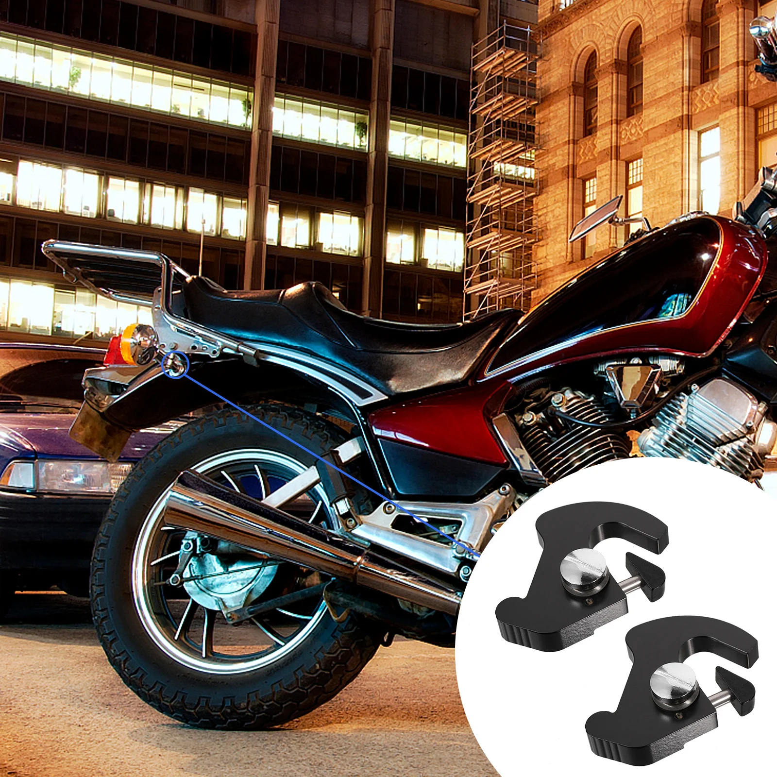 

2Pcs Motorbike Luggage Rack Latch Clips Aluminum Quick Release Buckles Durable Lightweight Space-Saving Hidden Design Rack Mount