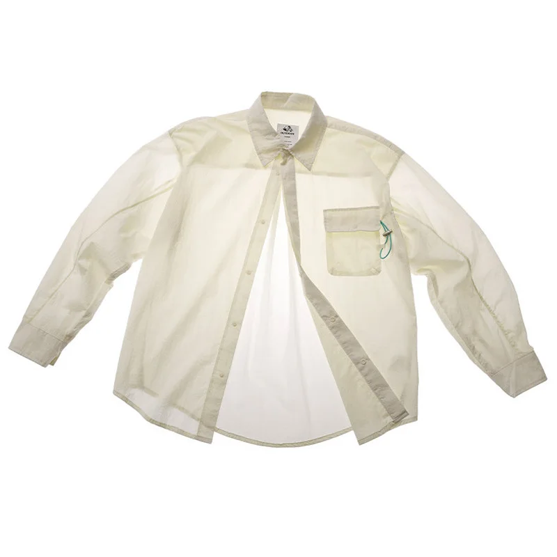 Outdoor Hiking Lightweight Quick Dry Sport Shirt Men Long Sleeve Loose Casual Cargo Shirts Women City Walk Blouses Tops