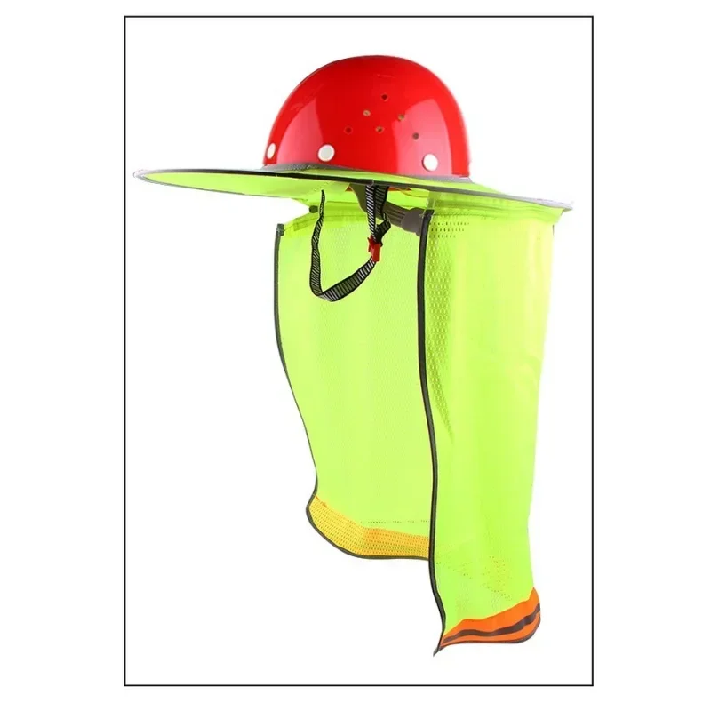 Summer Sun Shade Safety Hard Hat Neck Shield Helmets Reflective Stripe Useful Mesh Reflective Cap Cover for Construction Workers