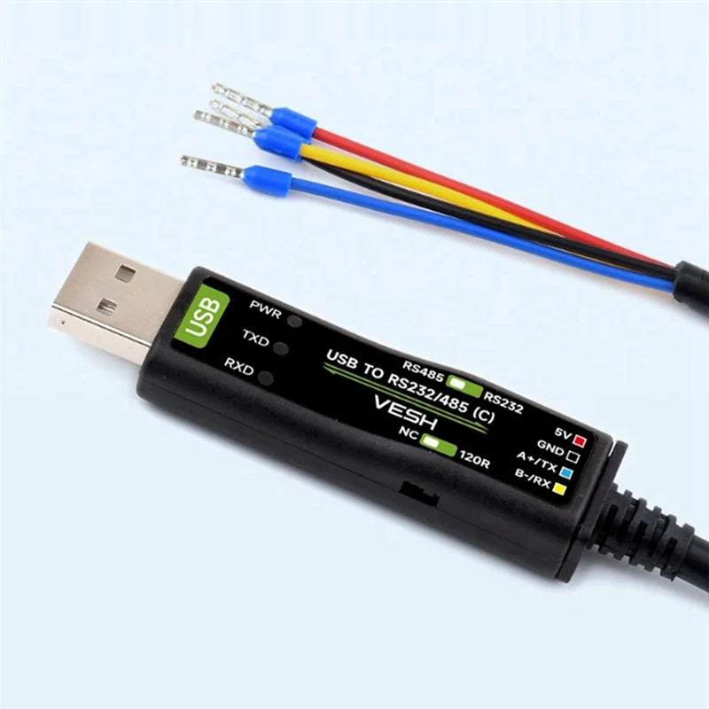 

USB To RS232/485 4Pin Serial Cable Onboard Power Signal Indicator FT232RNL Multi Systems Support