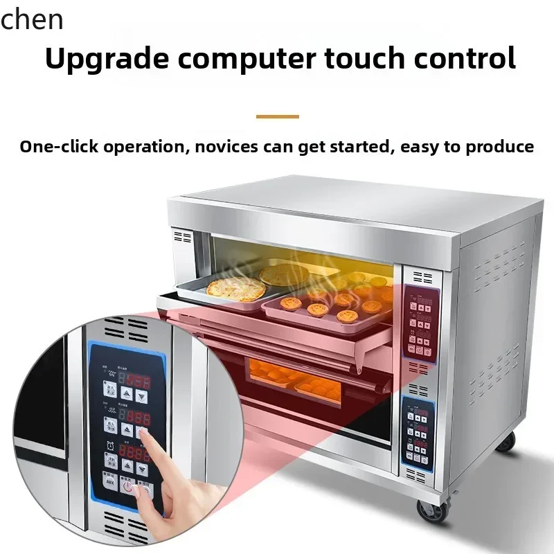 

cc26 electric oven single double plate one, two or three layers large cake bread biscuit baking multi-functional gas oven