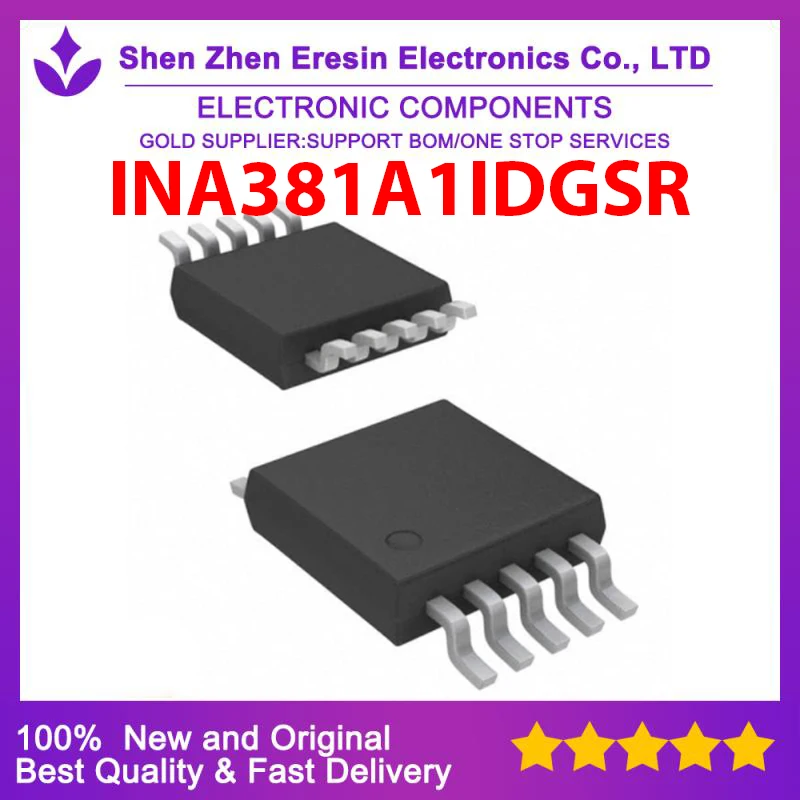 Free shipping  10PCS/LOT   INA381A1IDGSR   VSSOP10      New and original