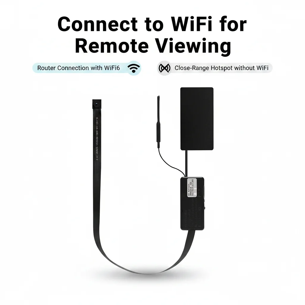 HD WiFi Mini Camera DIY Module Home Office Security Nanny Cam Alarm Remote Viewing, Miniature Camera with Motion Detection, App view 4