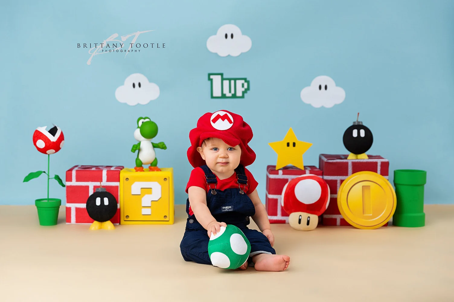 Mushroom Kingdom Backdrops Kids Baby Birthday Cake Smash Photocall Child Photo Backgrounds