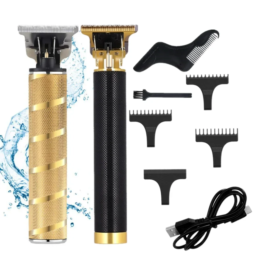 Cordless Professional Hair Trimmer for Men, Beard & Hair Clipper, Lithium Ion Electric Cutting Machine, 0mm Bald Headed