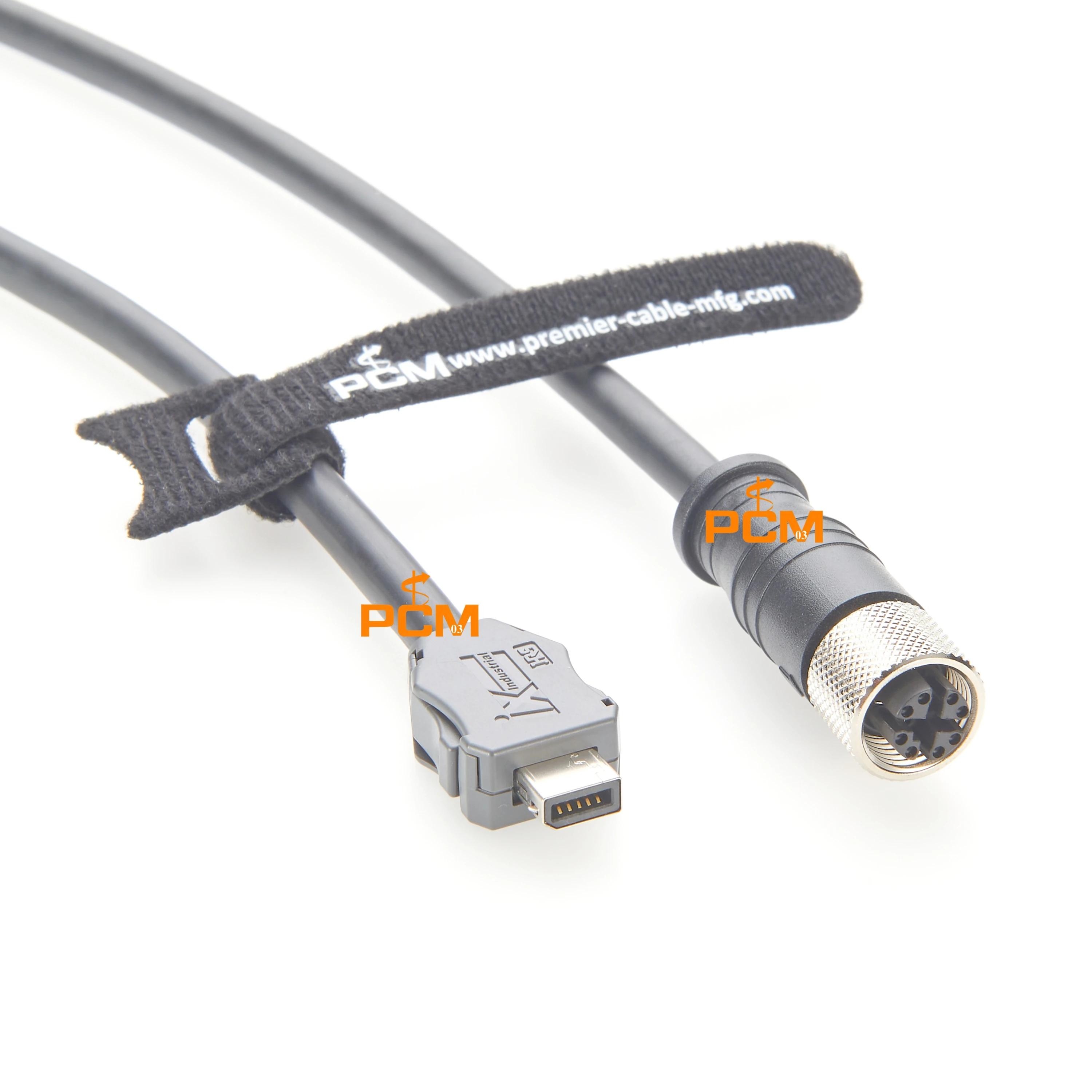 CAT6A 10Gbps IX Industrial to M12 X-Code Female Jack 8Pin Ethernet Profinet Cable for Machine Vision Cable Camera IPC Controller