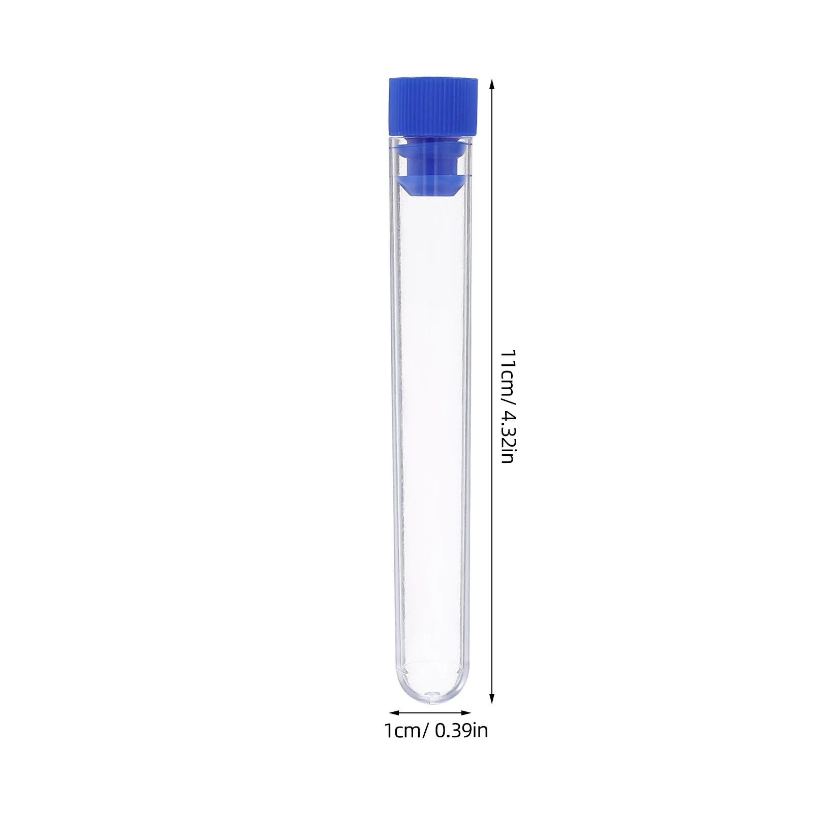 

100 Pcs Sampling Tube Clear Test Tubes Replacements with Cover Empty Lids Transparent Plastic Caps Sample