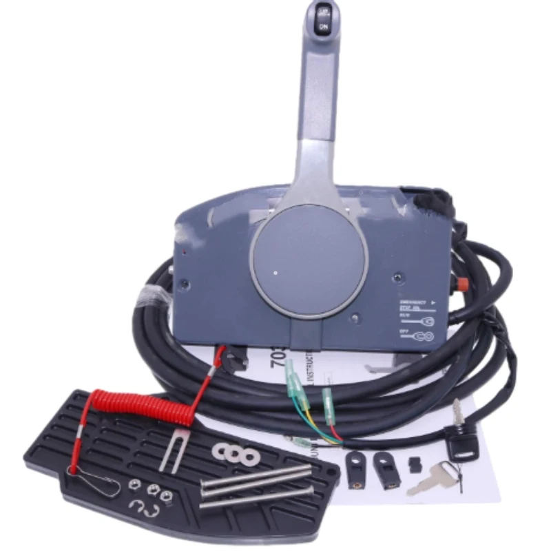 

Aftermarket Marine Parts 10 Pin Push Throttle Remote Control Box 703-48205-12-00 703482051200 for Outboard Side Mount Cable