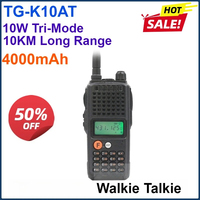 10W 4000mAh for QuanSheng TG-K10AT Walkie Talkie TG K10AT radio comunicador 10 km UHF400-470MHz Optional VHF Band Two-way Radio