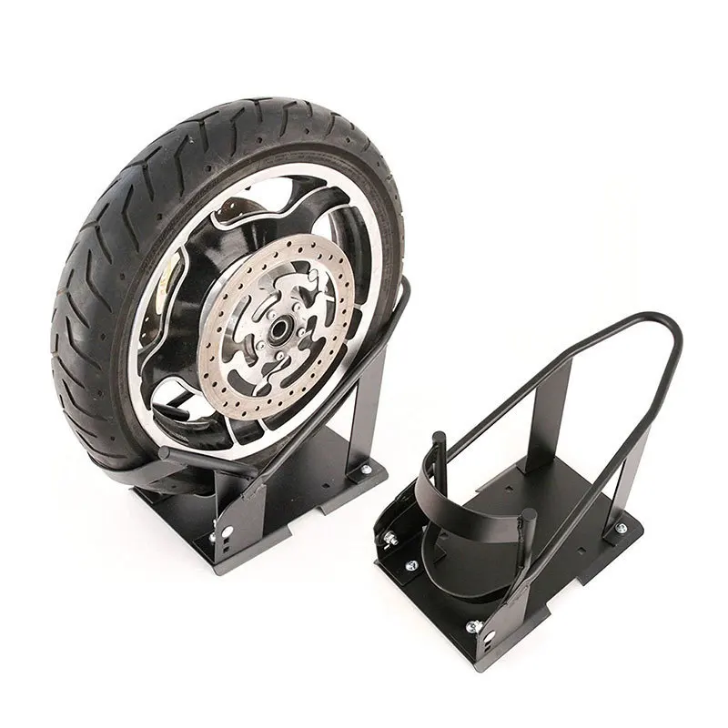 

Motorcycle Wheel Chock Upright Heavy-Duty Steel Motorcycle with Adjustable Front Wheel Stand Holes for Motorcycle