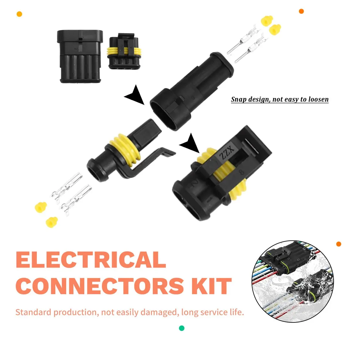Budget-Friendly-1008PCS 63 Sets Waterproof Automotive Electrical Connectors Waterproof Wire Connectors Automotive Plug Connector