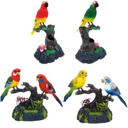 Talking Parrot Stimulation Electric Birds Toy Desk Centerpiece Home Decor Repeats What You Say Electric Bird Ornaments Wholesale