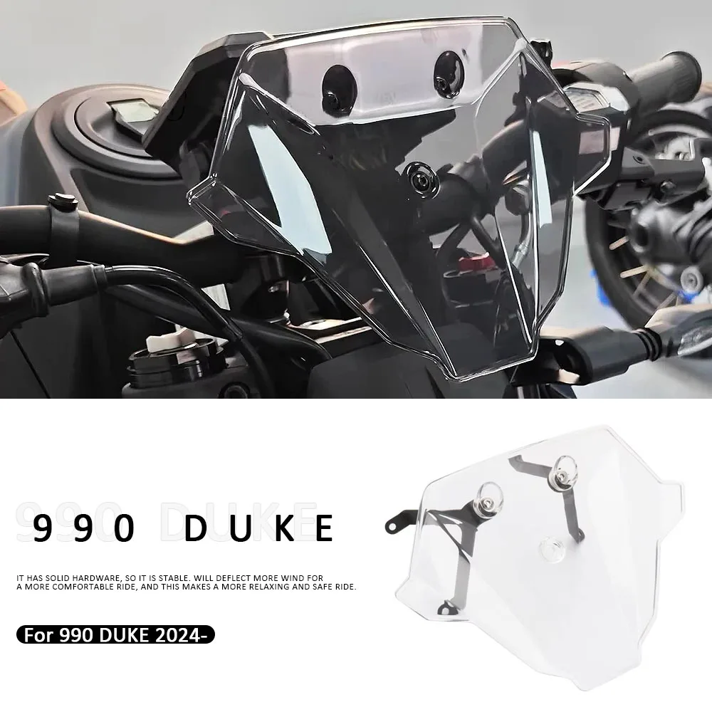 

New For 990 Duke 990Duke 990 DUKE 990DUKE 2024- Motorcycle Accessories Sport Windshield WindScreen Visor Viser Kit