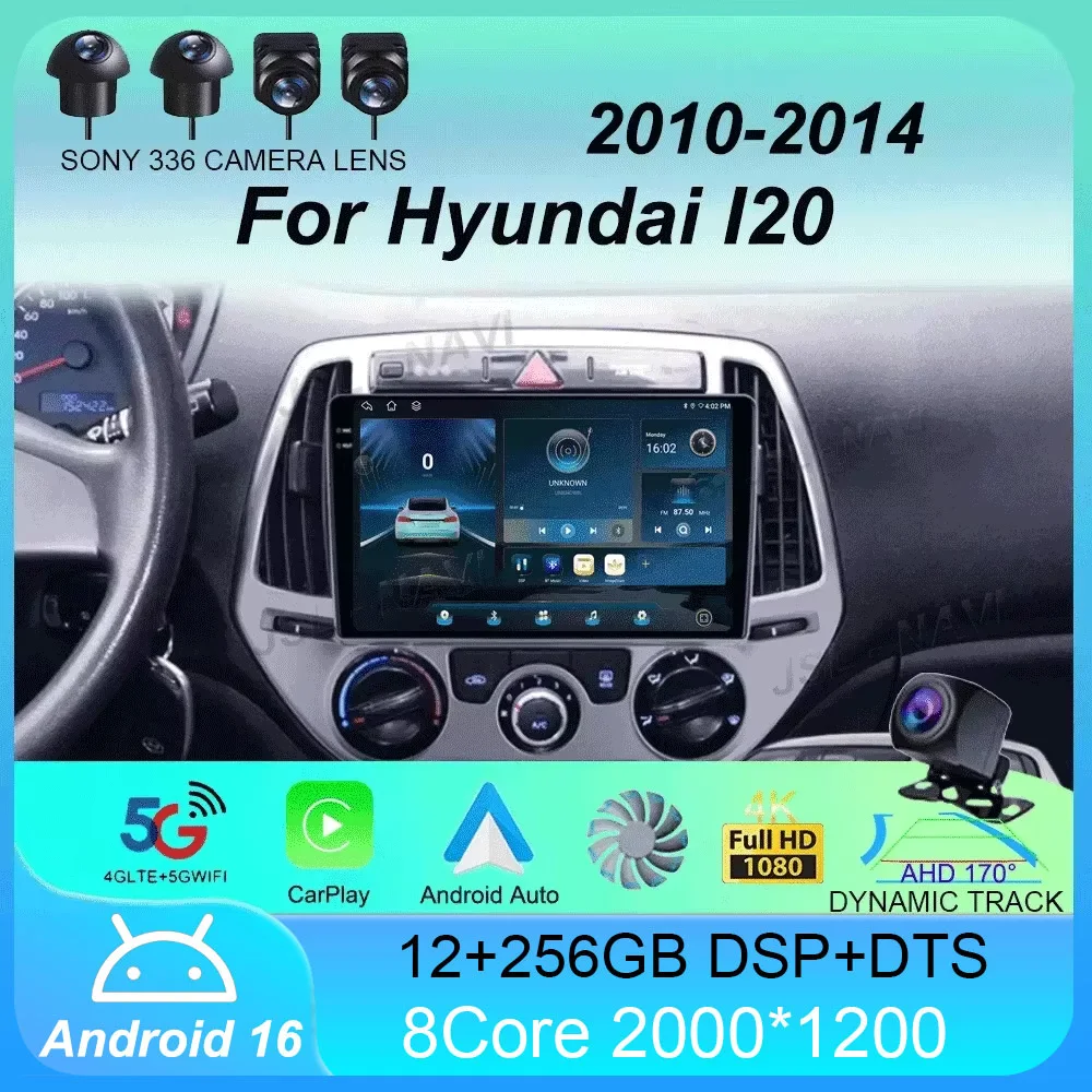 

Car Radio Android 16 Carplay Auto Multimedia Player For Hyundai I20 2010 2012 2013 2014 DSP Autoradio GPS Stereo 2din Head Unit