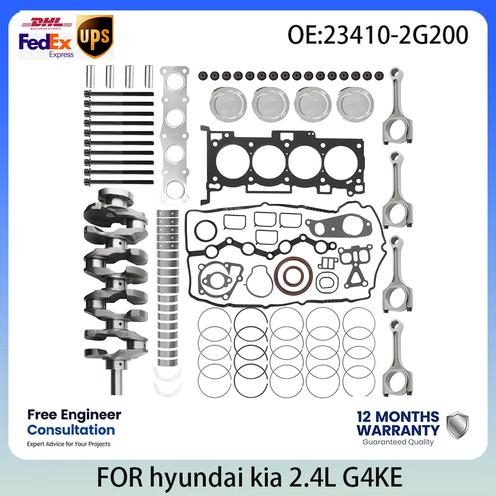 

G4KE 2.4L Engine Rebuild Kit FOR Hyundai Sonata Santa Fe Tucson Kia Optima K5 Sorento BL DM Sportage SL 2008-2018 23410-2G200