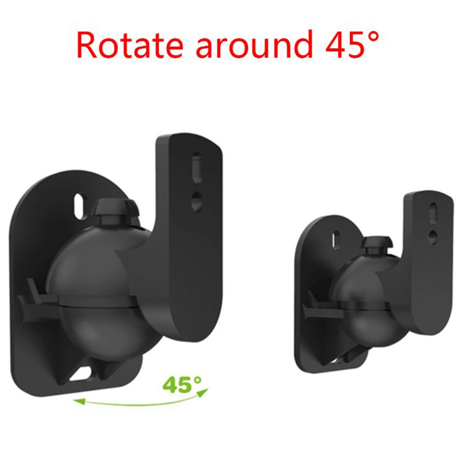 1 Pair Universal Satellite Speaker Wall Mount Bracket Ceiling Stand Clamp with Adjustable Swivel and Tilt Angle Rotation