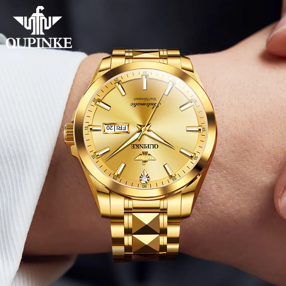 OUPINKE 3223 Classic Automatic Mechanical Men's Watch Date Waterproof Top Luxury Brand Man Hand Clock