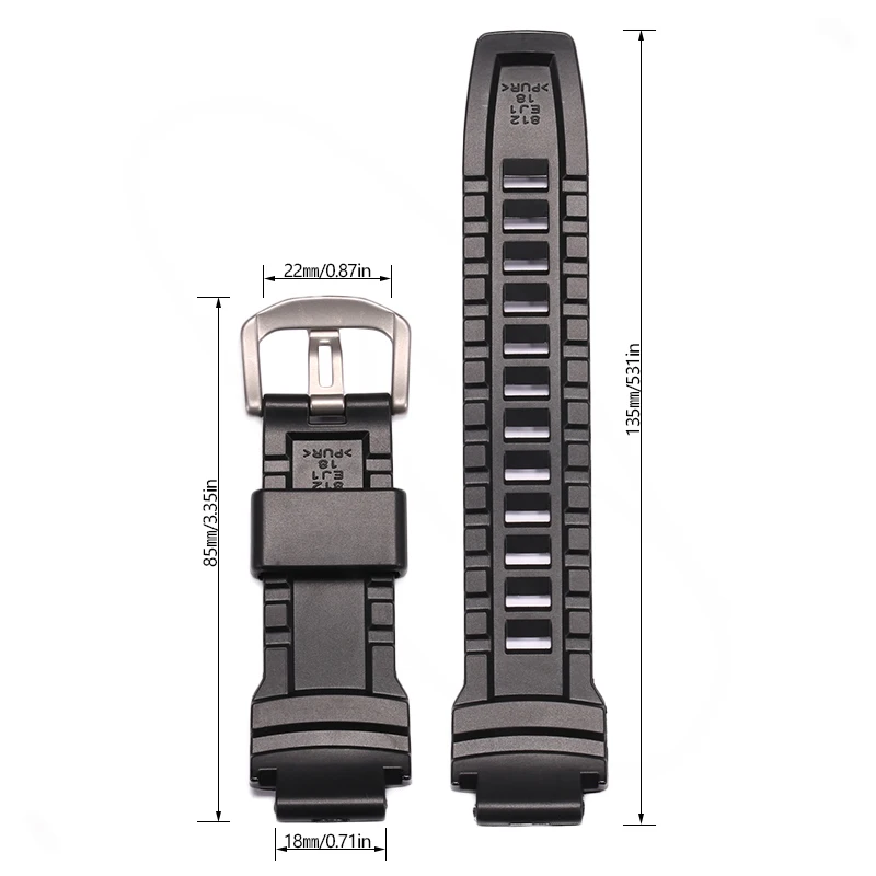 Resin Replacemnet Watchband Suitable for Casio Pro trek Prg 260 250 500 550 PRW 2500 3500 5100 Men's Strap 18mm Watch Accessorie