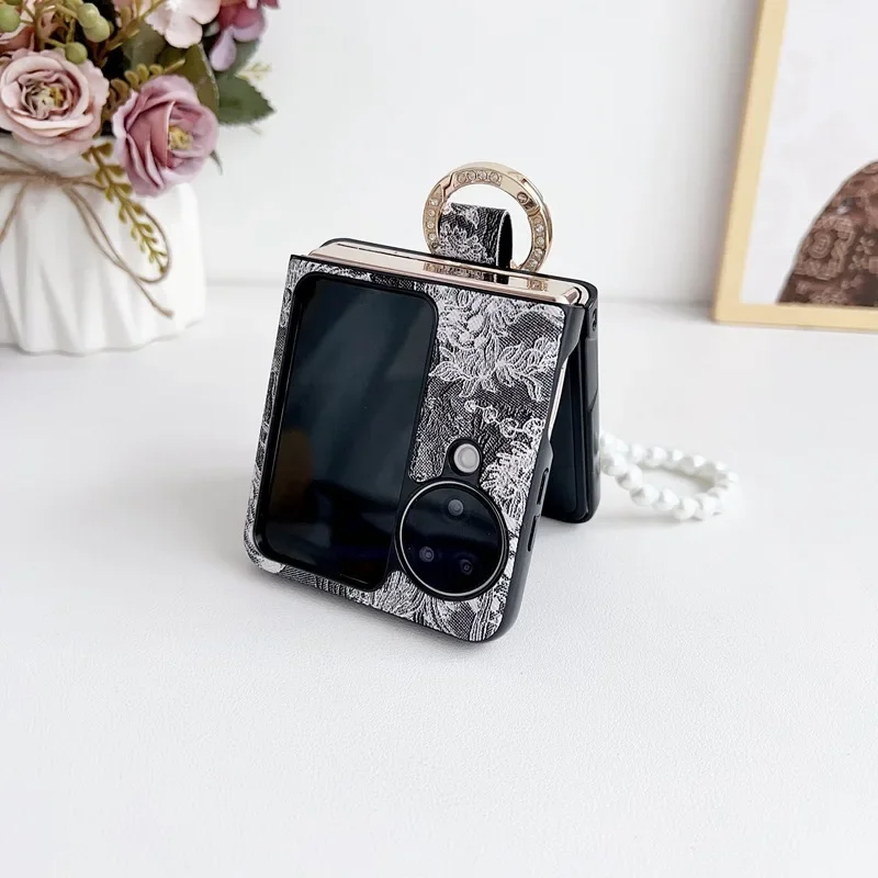 Bracelet Wrist Strap Phone Case for OPPO Find N3 N2 Flip N3flip N2flip Findn3flip Ring Retro PU Leather Protective Cover