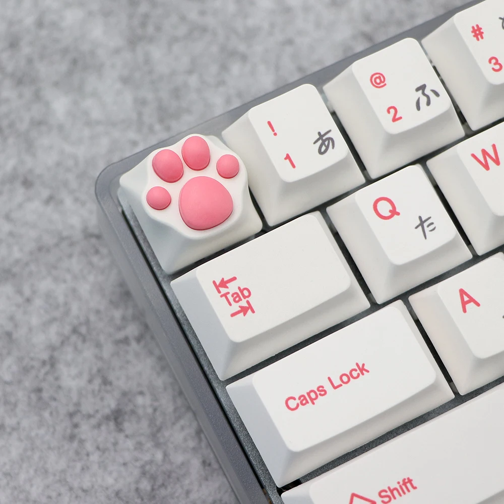 Cat Paw Keycap For Mechanical Gaming Keyboard PBT Custom Key Cap For Cherry Mx Switches Gk61 NJ80 GMMK PRO For PC Custom Keycaps