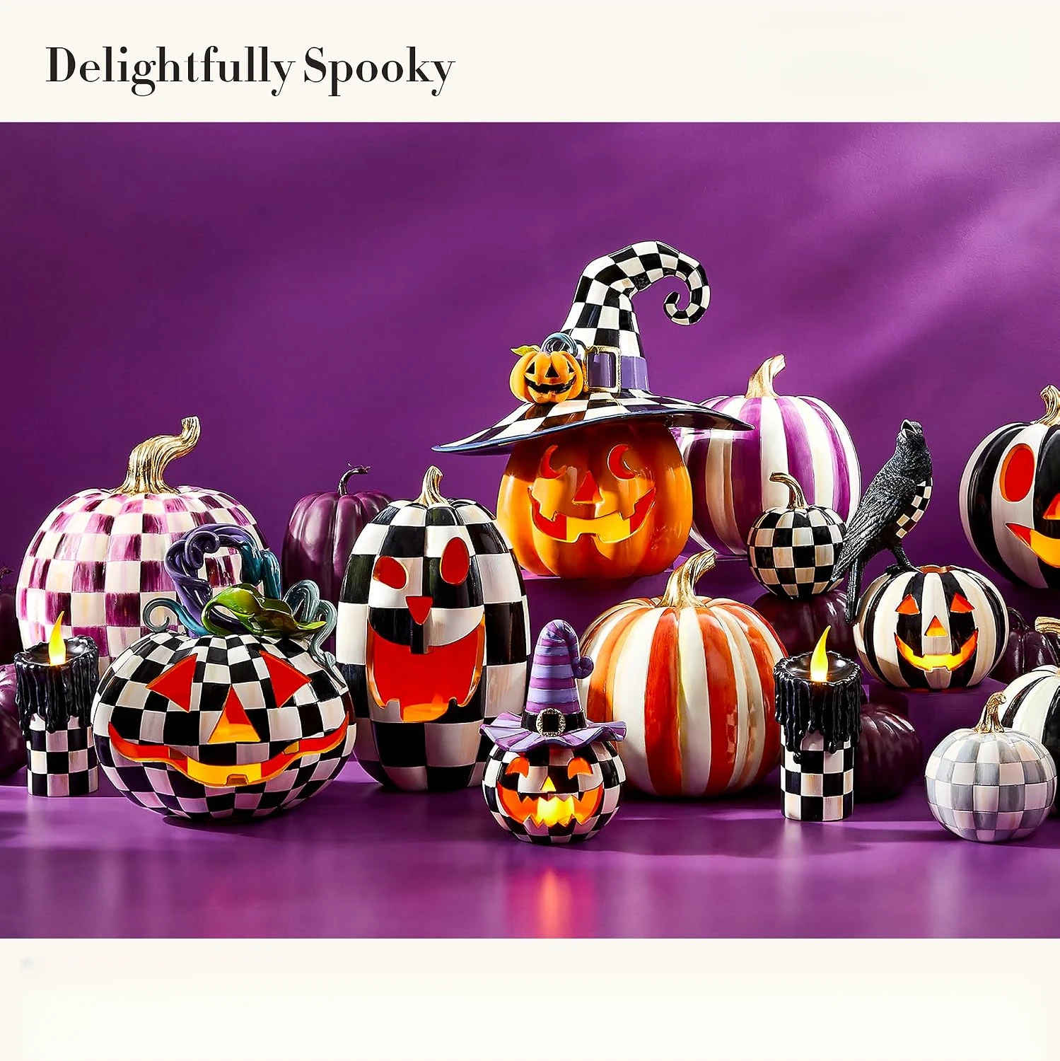 Mini Resin Pumpkin Figurine Set Fall Autumn Decorative Pumpkins With Witch Hat Halloween Harvest Table Top Centerpiece Decoration For Fireplace Mantel Living Room Party Multicolor 3 Pieces
