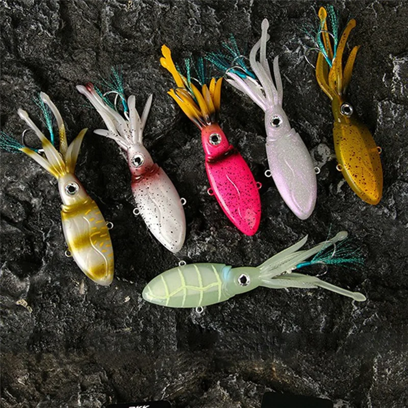 

A99I-130G-150Mm Glow Squid Skirts Lures Soft Rubber Octopus Skirts Fishing Lures Squid Skirts Trolling Lure