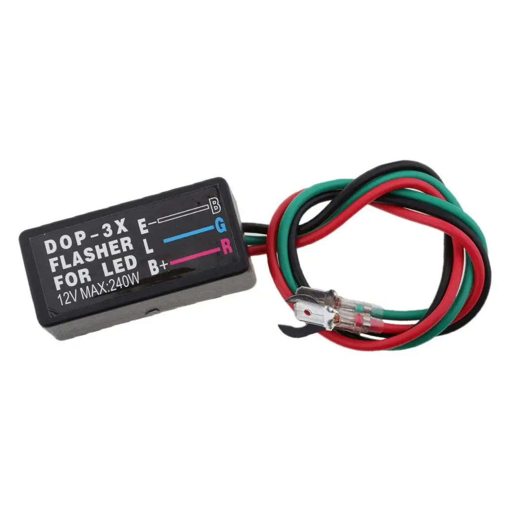 

Motorcycle Strobe Light Flash Controller Black Plastic Module for Universal Car Bike Brake Safety