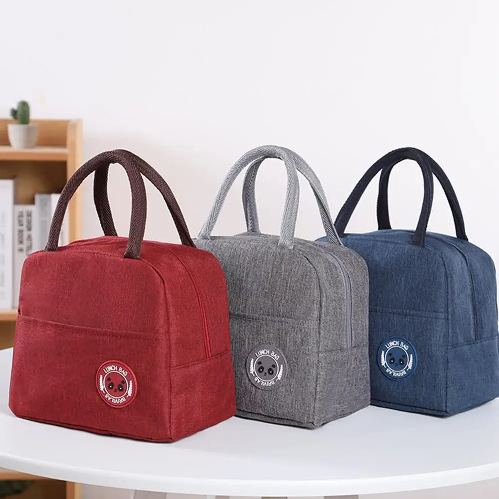 Cooler Lunch Box Portable Insulated Canvas Lunch Bag Thermal Food Picnic Lunch Bags