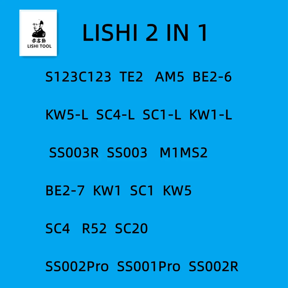 

LISHI 2 IN 1 2in1 TOOLS M1MS2 BE2-7 KW1 SC1 TE2 AM5 R52 SC20 SS002Pro SS001Pro SS002R