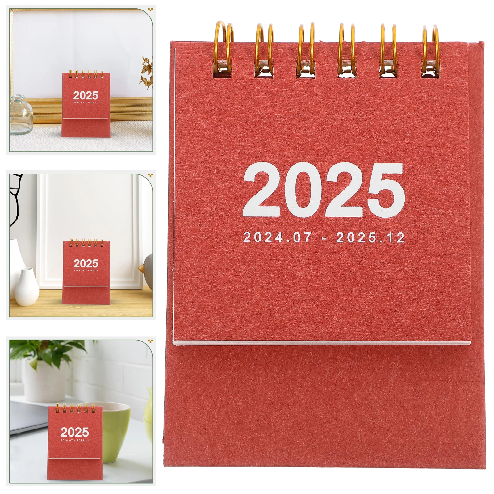 

Креативный настольный мини-портативный офисный месяц 2024-2025, маленький настольный декоративный бытовой календарь для женщин и детей, современный