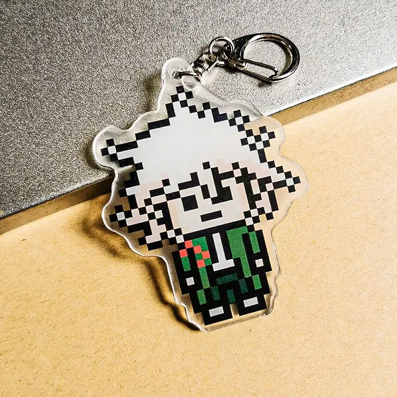 2025 Anime Danganronpa [Pixel pendant ] Keychains Nagito Komaeda