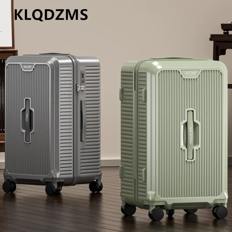 

KLQDZMS Luggage on Wheels 20"24"26 Inch Large Capacity Trolley Case ABS+PC Women's Boarding Box Ultra Light Travel Bag Suitcace