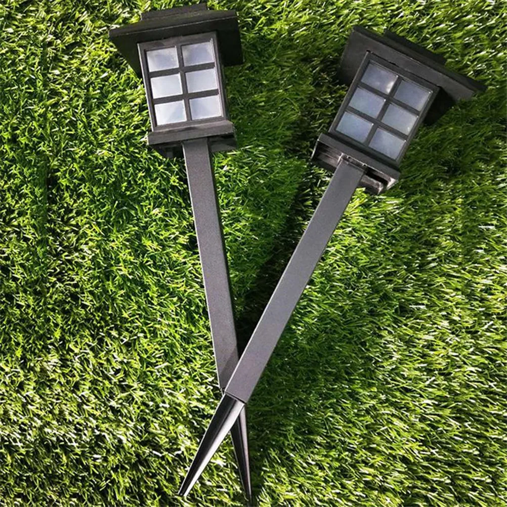 

5 pcs Solar Powered Pathway Lights Outdoor Waterproof Garden Spike Light For Yard Lawn Driveway Landscape Warm Light Black
