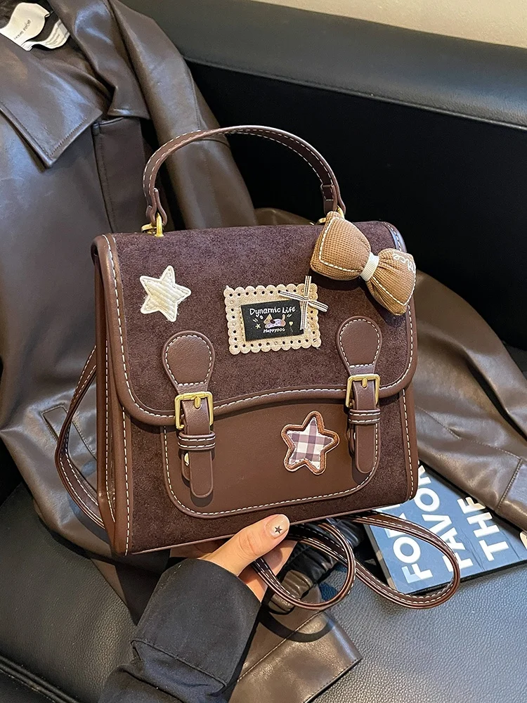 新着商品-フレッシュトライ36-ダブルショルダーバッグ-デイリートラベルスモールバックパック-シングルショルダーバッグ-通勤スタイル-マグネットバックル開閉