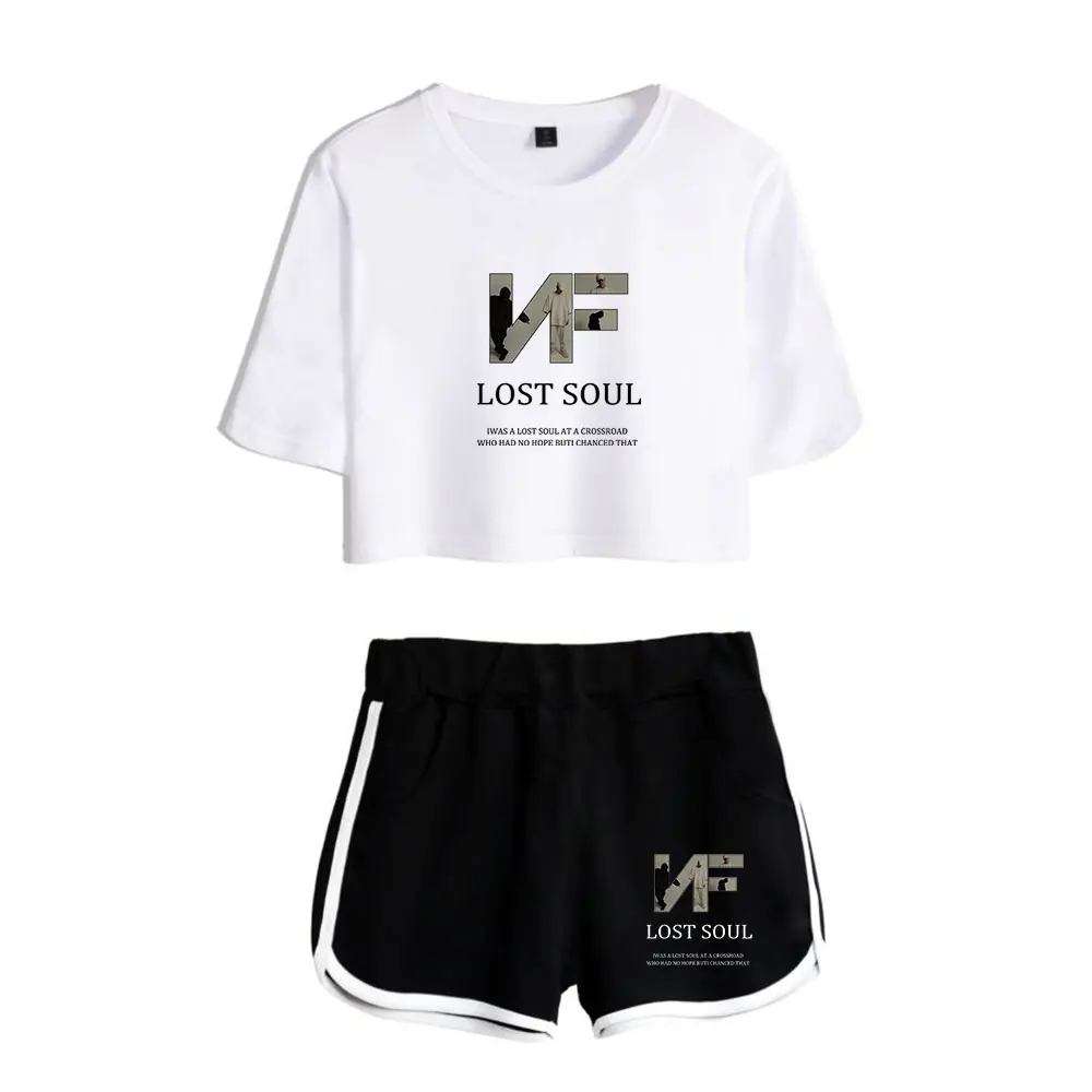 NF Rapper Lost Soul Suit Vintage 90s logo Merch Tops Two Piece Set Shorts+Lovely TShirt Trendy Suit Harajuku 