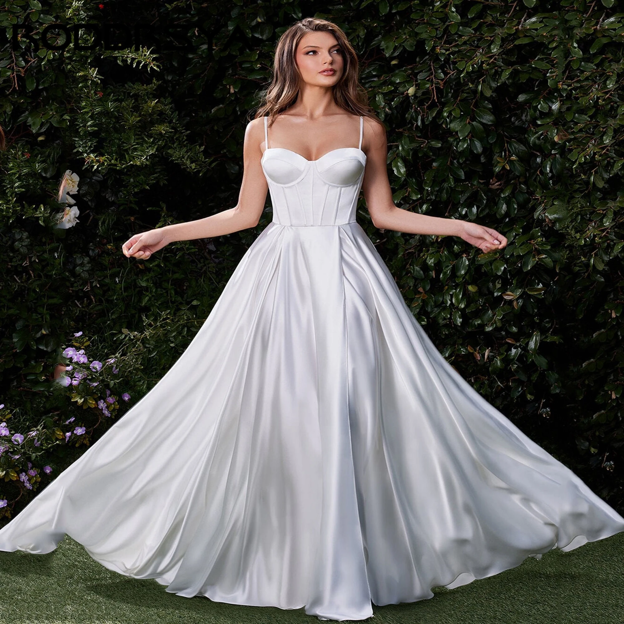 

Vintage Sexy A-Line Wedding Dresses With Fine Collar Spaghetti Straps And Pleated Luxury Dresses Bridal Gowns 2025 Customized ﻿