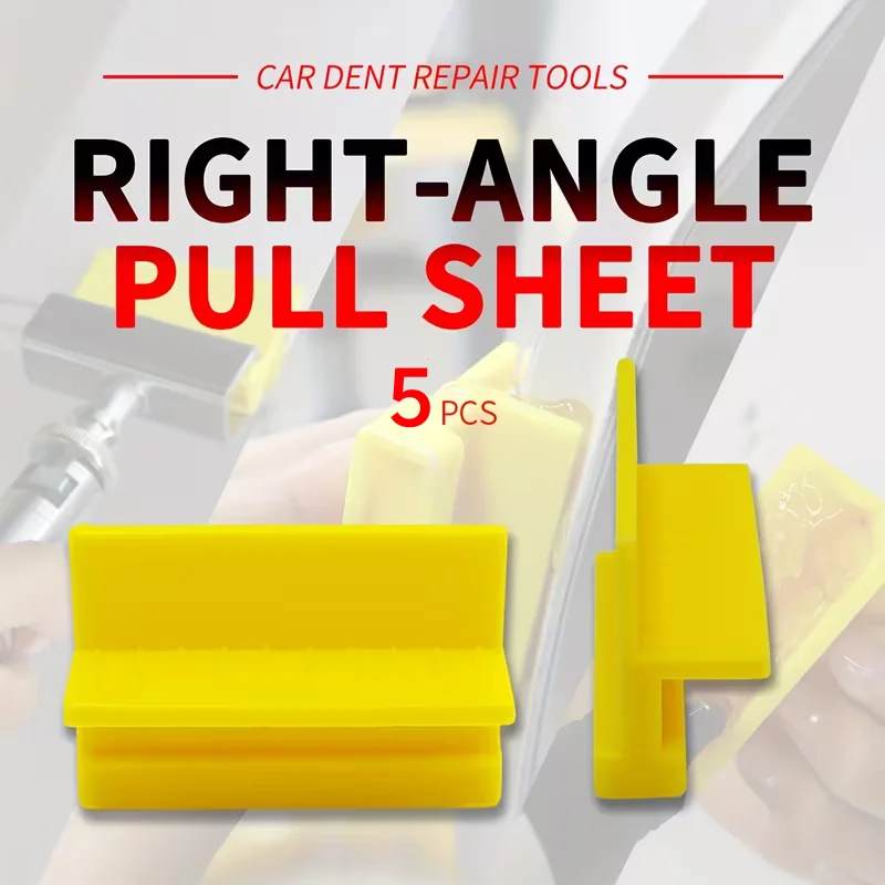 5個入り 車のへこみ修理ツールセット ボディへこみ修理フィルムプルタブ付き ABS製 直角プルツール ドアエッジ用 雹によるへこみ除去キット