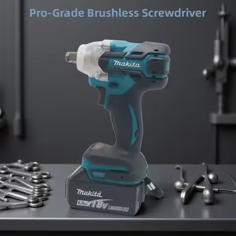 Makita DTW285 18V Chave de fenda elétrica sem escova 280N.m Chave de fenda recarregável de soquete de 1/2 "compatível com bateria Makita 18V